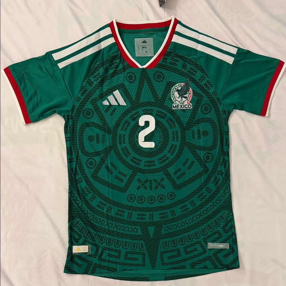Adidas Green Soccer Jersey with Number 2